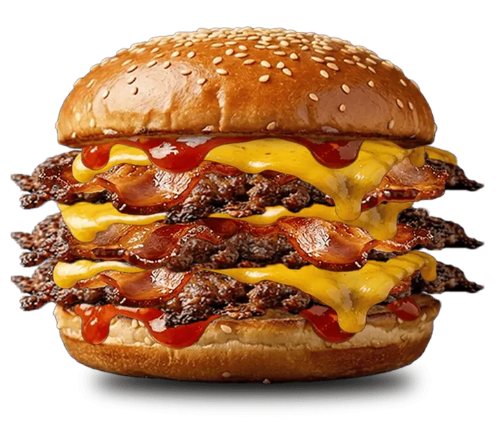 Burger triple con panceta